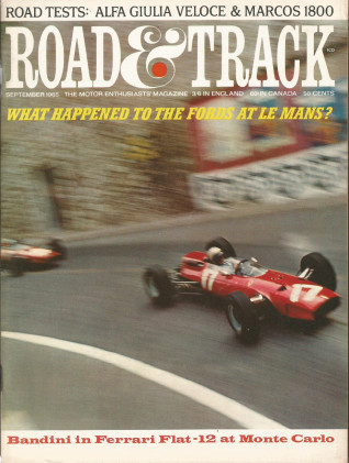 ROAD & TRACK 1965 SEPT - MARCOS, ALFA GIULIA, LeMANS